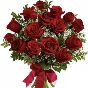 15 red roses with greenery | Flower Delivery Yakutsk